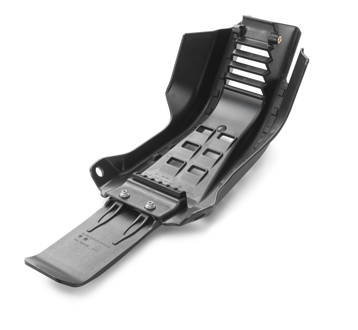 Skid plate with linkage protection Skid plate with linkage protection