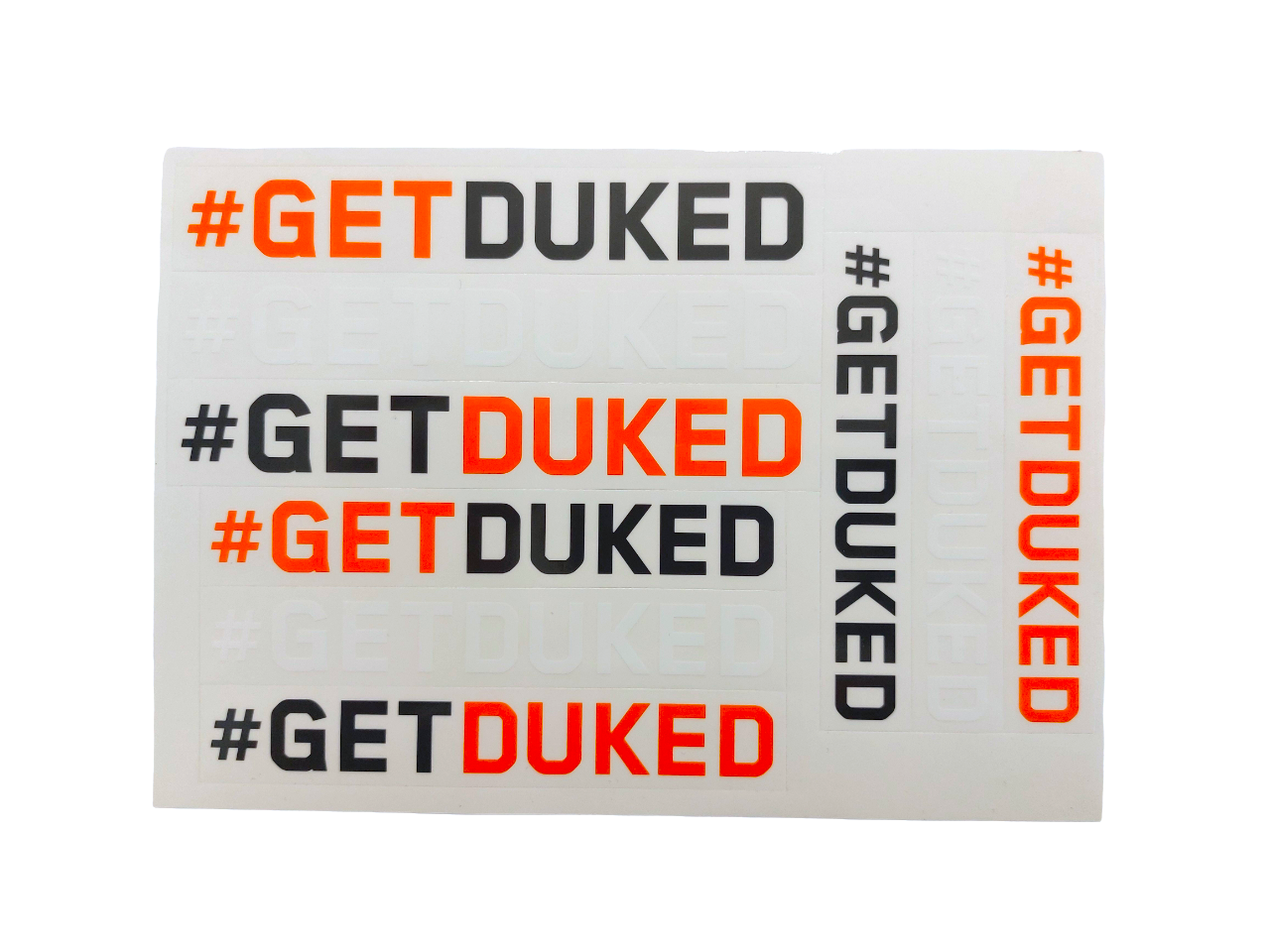 KTM #GETDUKED Sticker Set